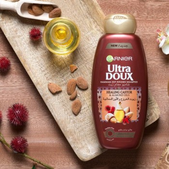 غارنييه اولترا دو شامبو زيت الخروع و اللوز المعالج 700مل